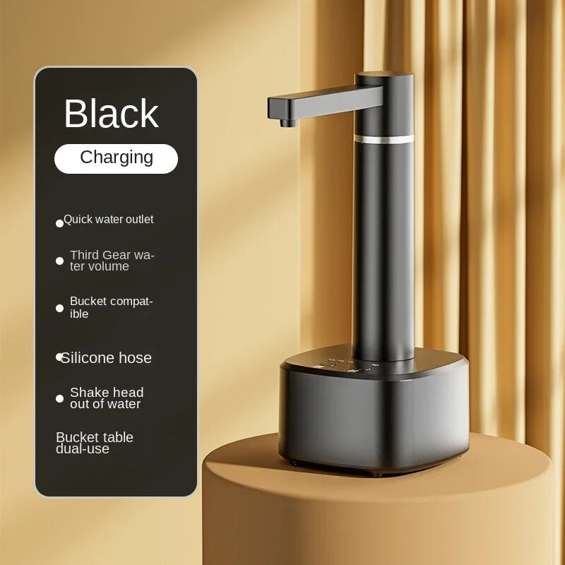 Dozator inteligent de apă, automat, cu 3 trepte, USB, pompă electrică de apă, cu suport, dozator inteligent de pompă pentru sticle de apă, pentru bucătărie acasă