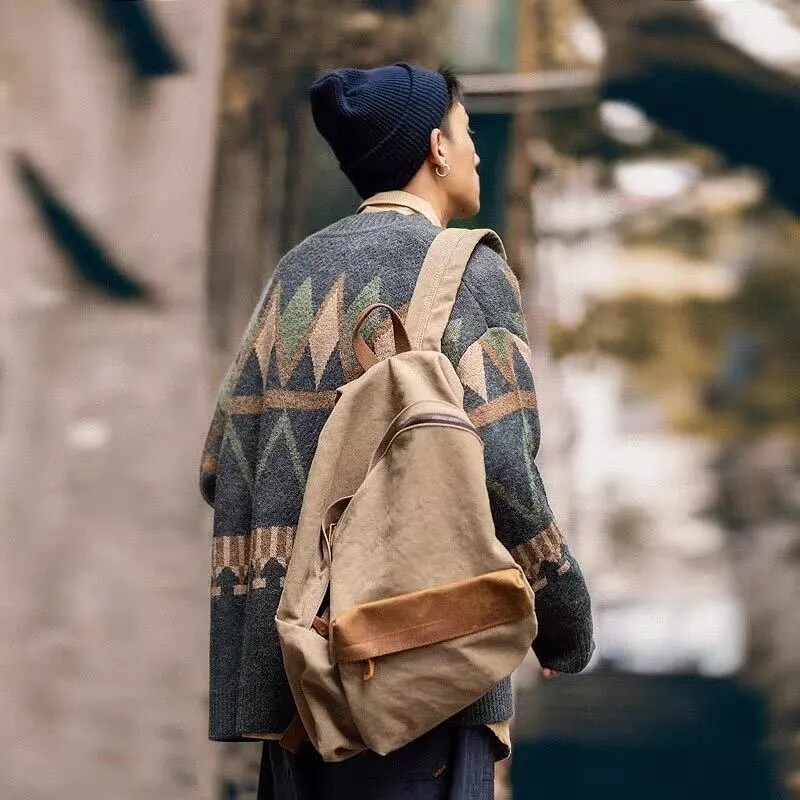 Vyriškas megztinis megztinis Retro japoniškas V formos kaklo trikotažas rudens deimantų kontrasto spalvos žakardo linija laisvalaikio laisva populiariausia tendencija