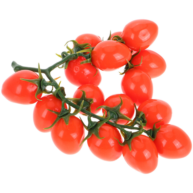Imitēti augļu iesmi Putu viltoti rekvizīti Mākslīgie tomāti Mākslīgie augļi Dekors Mājas Augs Aveņu stublāji Dzīvīgi ķiršu tomāti