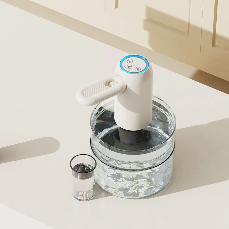 Distribuitor portabil cu pompă de apă potabilă electrică de 5 galoane, distribuitor de apă pliabil cu pompă dublă, pompare 2,2 l pe minut