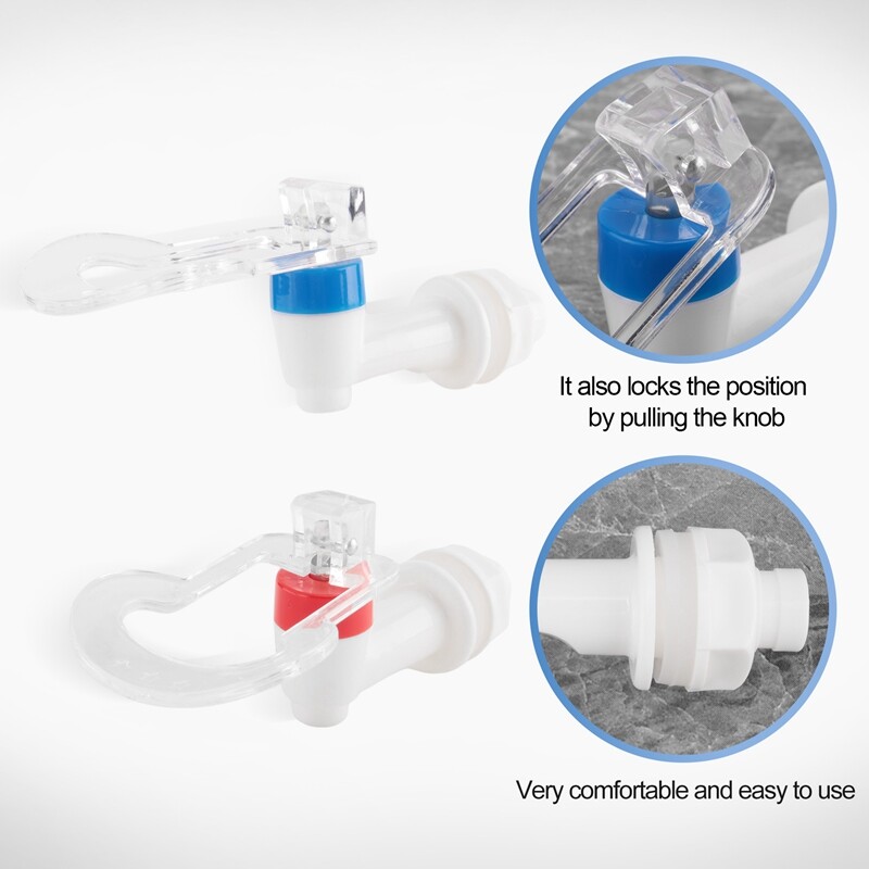 Vandens dozatoriaus pakaitinis stumdomas maišytuvas – šalto ir karšto vandens vamzdis, mėlynas ir raudonas pakuotė