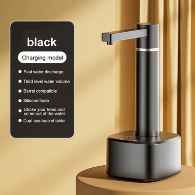 5 gallonos asztali vizespalack-adagoló automata vízpumpa USB töltő elektromos vízadagoló, automatikus kikapcsolás 1,5 m-es tömlővel