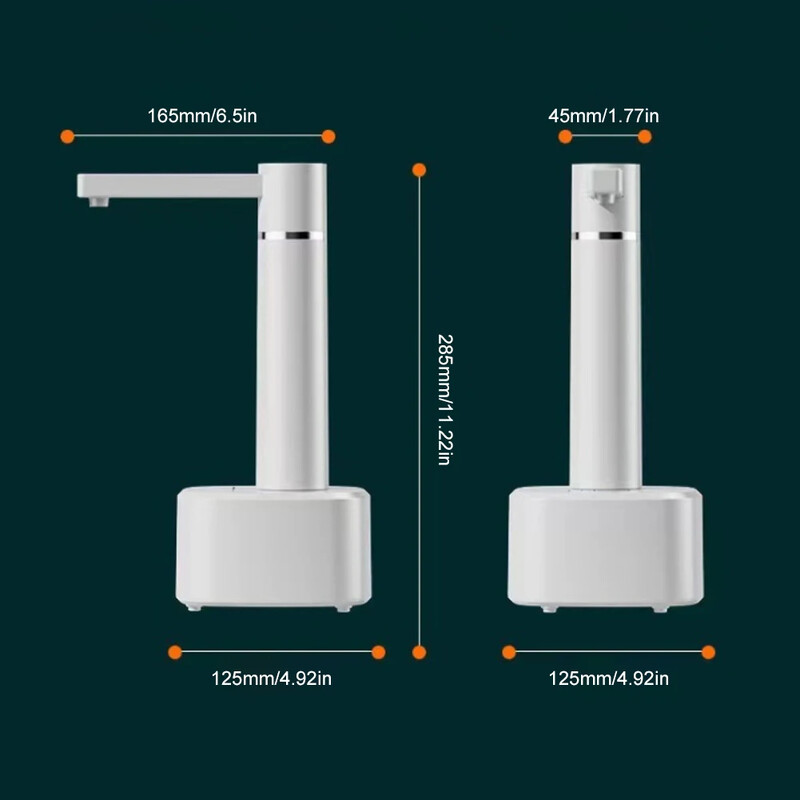 5 gallonos asztali vizespalack-adagoló automata vízpumpa USB töltő elektromos vízadagoló, automatikus kikapcsolás 1,5 m-es tömlővel