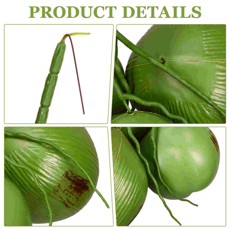 Ķirbju rotājumi brīvā dabā Mākslīgie kokosriekstu augļi rotaļlietas Foto rekvizīti Koks Kokosrieksti Rotājumi Tropu ballīšu baseins