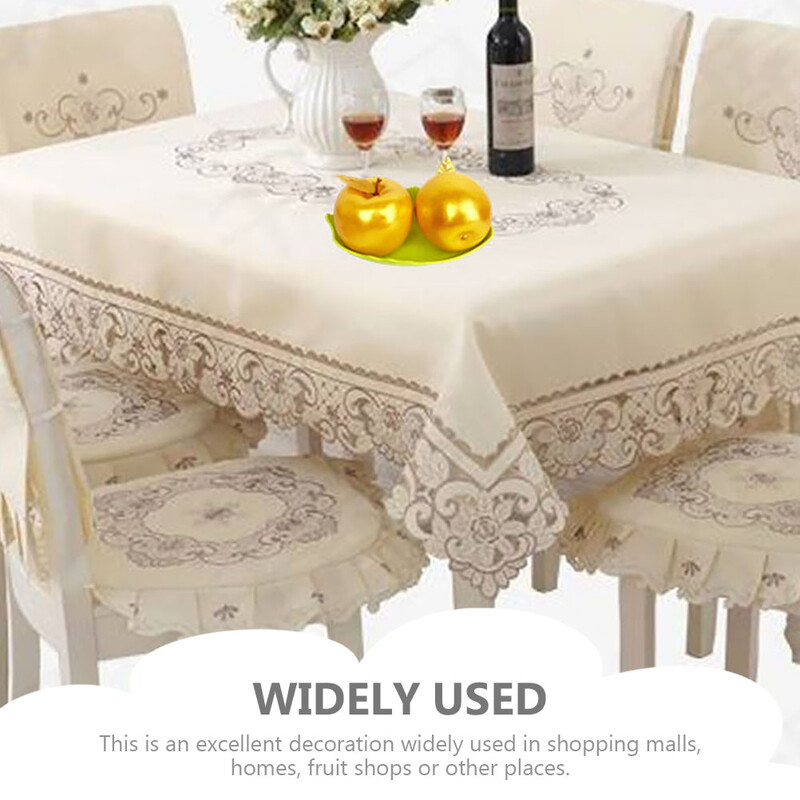 4 vnt. imituoti auksiniai tikroviški vaisių papuošalai Dirbtiniai obuoliai Dekoro augalai