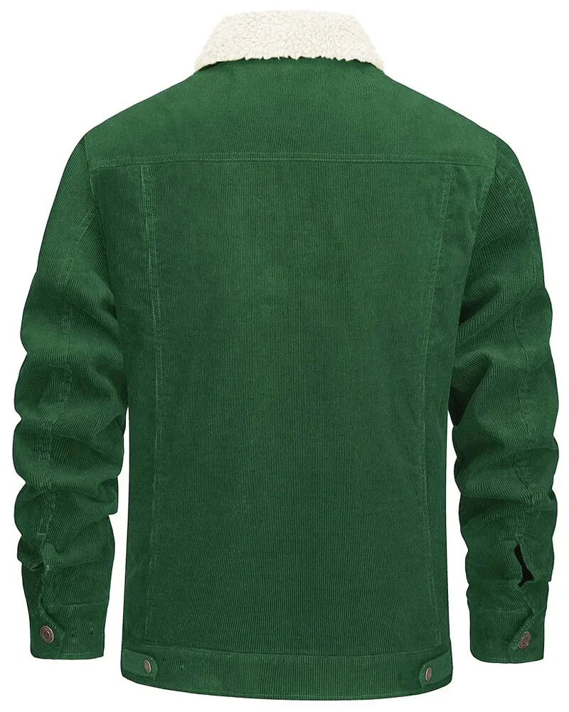 Férfi kordbársony dzsekik Vintage gyapjú Windbrekaer vastag meleg téli kabátok több zsebes alkalmi farmer dzseki