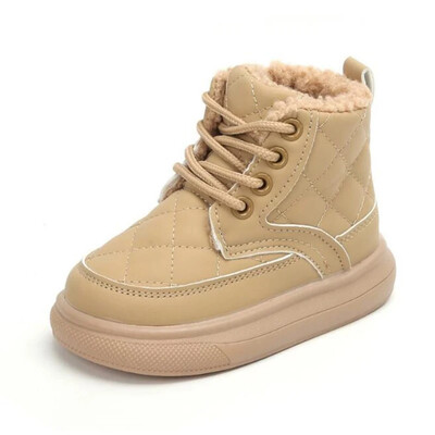 Rudens Ziemas Bērnu Zābaki Silti Plīša Zābaki Zēniem Toddler Meiteņu Zābaki Mode Clith Bērnu Ikdienas apavi Zēniem Meiteņu Zābaki bērniem