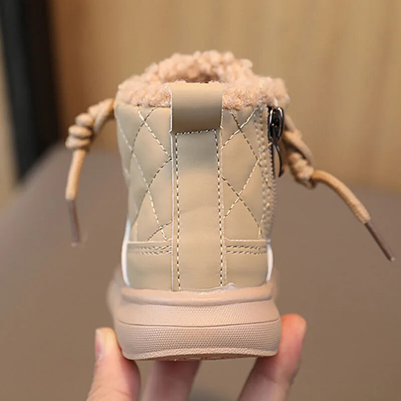 Rudens Ziemas Bērnu Zābaki Silti Plīša Zābaki Zēniem Toddler Meiteņu Zābaki Mode Clith Bērnu Ikdienas apavi Zēniem Meiteņu Zābaki bērniem