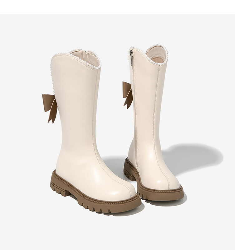 Hosszú csizma lányoknak és gyerekeknek 2024 új téli hosszú bőrcsizmák Princess Foreign Girls plus kasmír cipők