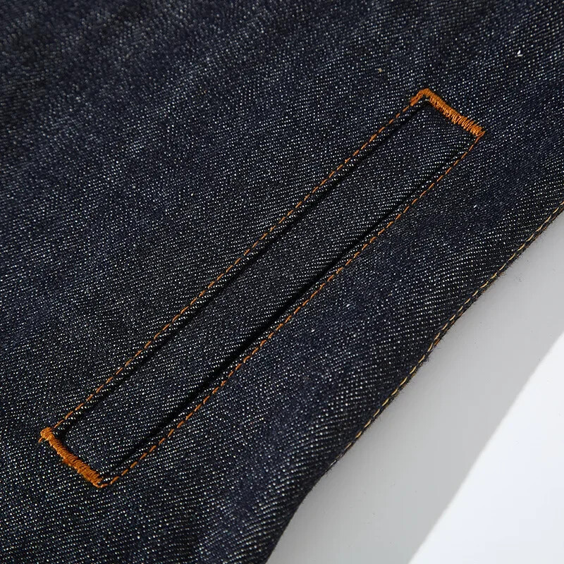 Férfi farmer dzseki japán retro munkaruházat férfi dzseki alkalmi hosszú ujjú hajtóka egysoros felsőruházat kabátok kardigán felsők