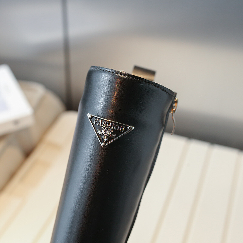 Lányok magas csizmák őszi téli gyerekek fekete csizmák lány oldalra cipzáras lányok divatos puha bőr csizma 22-31 méret