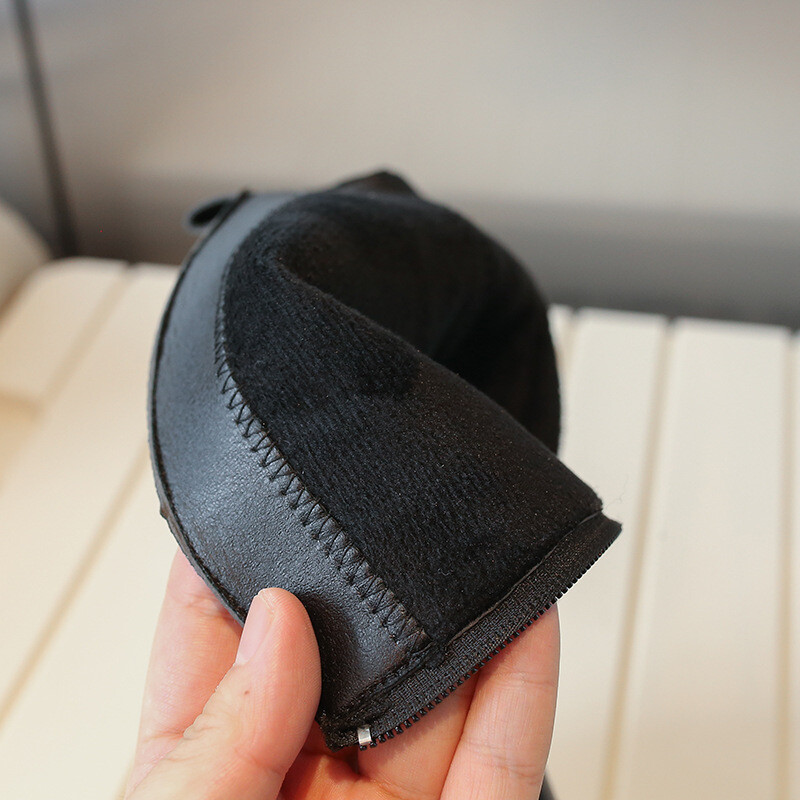 Lányok magas csizmák őszi téli gyerekek fekete csizmák lány oldalra cipzáras lányok divatos puha bőr csizma 22-31 méret