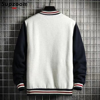 Supzoom New Arrival Fashion Fleece Casual Μπέιζμπολ Ομοιόμορφο βαμβακερό μανίκι κανονικό μανίκι με ραβδώσεις Επώνυμα ρούχα Bomber Ανδρικά μπουφάν