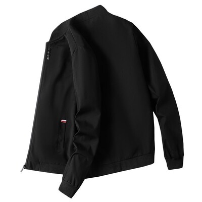 3XL 4XL 5XL Мъжко яке Есенно тънко бейзболна униформа с дълъг ръкав Ветроустойчиво велосипедно яке Плътно ежедневно яке с цип