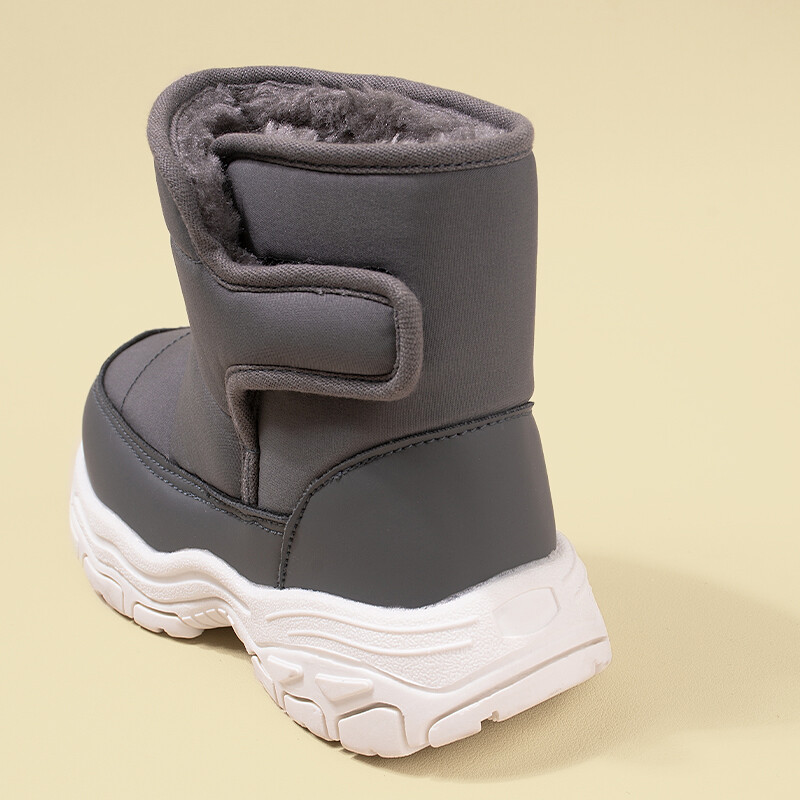 Téli új vízálló szövet nagy gyerek polár hócsizma gyerekeknek meleg vaskos talp alkalmi plüss csizma EKF75