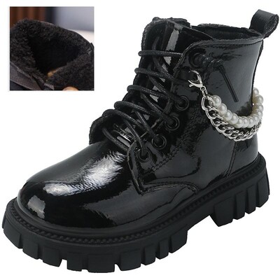 Lánycsizmák Gyerekek Gyöngyfűző Rövid csizmák Diákcipők Gyerekek Vízálló Kültéri Csizmák Őszi tavaszi új csúszásmentes csizmák