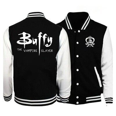 Tv-film Buffy the V-vampire Slayer jakk Pusad Naiste meeste mantel Pesapallivormi jakk Paar Print Kardigan Rõivad Topid