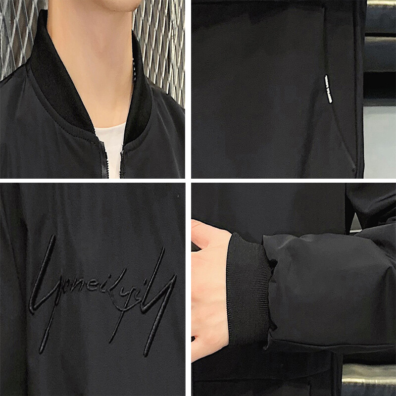 DIMUSI Rudens Vīriešu Bomberjaka Ikdienas vīriešu Ielu apģērbi Rāvējslēdzēja Mēteļi Modes Vīriešu Izšuvumi Beisbola Uniforma Jakas Apģērbs