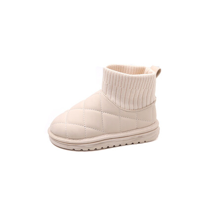 Daudzkrāsaini bērnu sniega zābaki ar plakanu dibenu starpzoles piedurknēm pret slīdēšanu aukstumizturīgi un silti ziemas biezi sniega zābaki