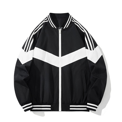Beisbola uzvalks vīriešu jaka Pavasara plāns trīs stieņu moderns zīmola krāsu bloķējošs slim fit jaka ar garām piedurknēm vējjaka