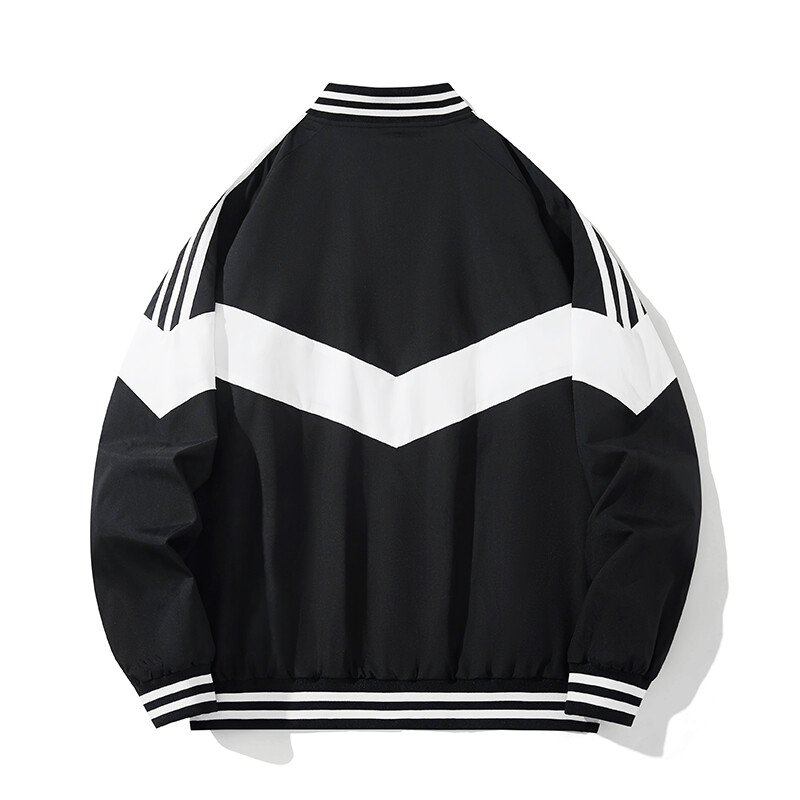 Beisbola uzvalks vīriešu jaka Pavasara plāns trīs stieņu moderns zīmola krāsu bloķējošs slim fit jaka ar garām piedurknēm vējjaka