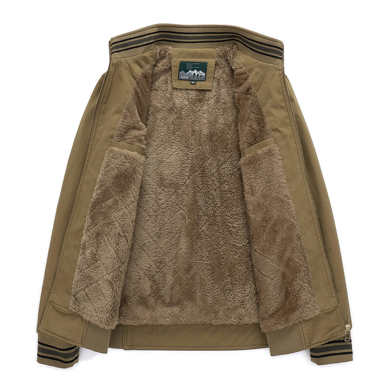 fleece calde jachete cu fermoar Top bărbați moda aviator jachetă fleece îngroșată caldă baseball jachetă toamnă și iarnă paltoane bărbați