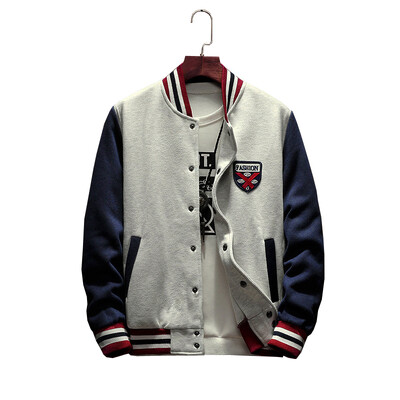 Supzoom New Arrival flīsa ikdienas beisbola formastērps studentiem, kokvilna, sašļakstīta, regulāra ribu piedurkne Zīmolu apģērbi Bomber jaka vīriešiem