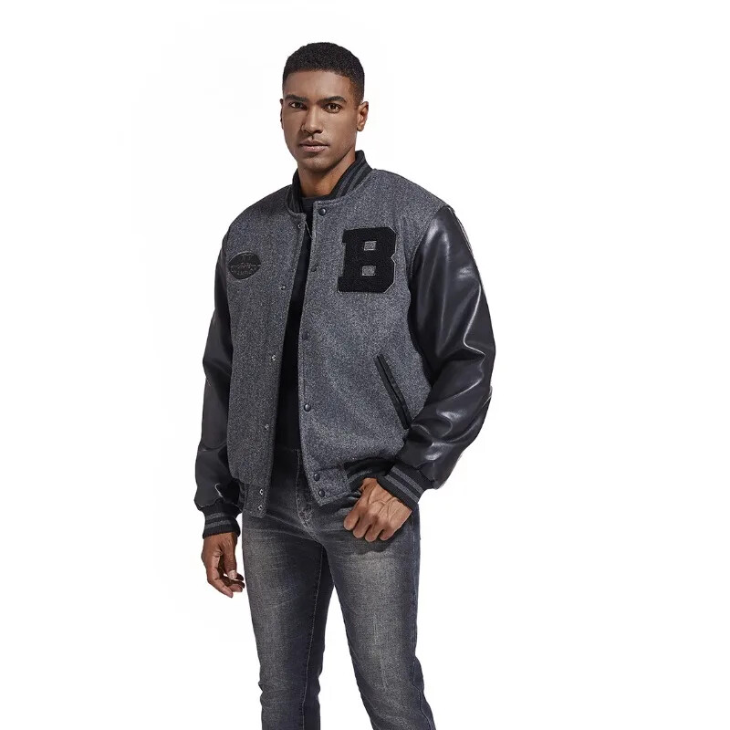 2024-es őszi és téli férfi vékony pamutkabát, hímzett színes, blokkolt kabát, divatos ifjúsági férfi baseball dzsekik