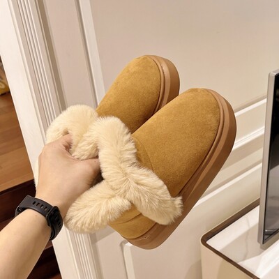 Téli lapos talpú bársony pamut cipő, csúszásmentes, kényelmes, alkalmi női csizma, divatos mandzsetta, vastag talpú hócsizma