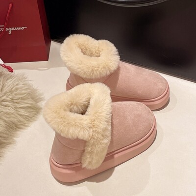 Téli lapos talpú bársony pamut cipő, csúszásmentes, kényelmes, alkalmi női csizma, divatos mandzsetta, vastag talpú hócsizma