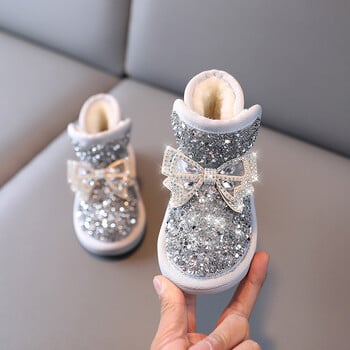 Κορίτσια Snow Boots Thick Velvet Cute Baby Girls Boot Ζεστές βαμβακερές μπότες Χειμερινά παπούτσια για κορίτσι Παιδικά παπούτσια Princess Shoe Botas Niña