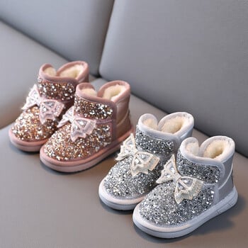 Κορίτσια Snow Boots Thick Velvet Cute Baby Girls Boot Ζεστές βαμβακερές μπότες Χειμερινά παπούτσια για κορίτσι Παιδικά παπούτσια Princess Shoe Botas Niña