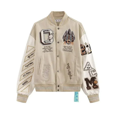 Amerikos naujo stiliaus gatvės striukė vyrų hip-hop Harajuku Heavy Industries striukė madinga universali beisbolo uniforma moteriški drabužiai