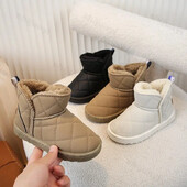 Fiúk Lányok Téli Meleg Cipők 2024 Új Gyermek hócsizmák Gyerek Alkalmi Cipők Csúszásgátló szabadtéri lábbelik plusz kasmír cipők