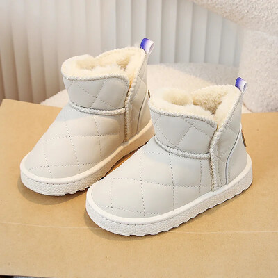 Fiúk Lányok Téli Meleg Cipők 2024 Új Gyermek hócsizmák Gyerek Alkalmi Cipők Csúszásgátló szabadtéri lábbelik plusz kasmír cipők