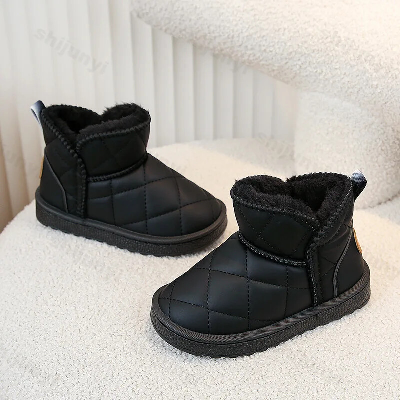 Fiúk Lányok Téli Meleg Cipők 2024 Új Gyermek hócsizmák Gyerek Alkalmi Cipők Csúszásgátló szabadtéri lábbelik plusz kasmír cipők