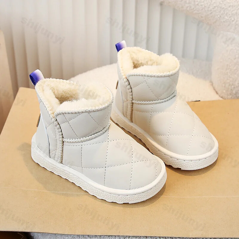 Fiúk Lányok Téli Meleg Cipők 2024 Új Gyermek hócsizmák Gyerek Alkalmi Cipők Csúszásgátló szabadtéri lábbelik plusz kasmír cipők
