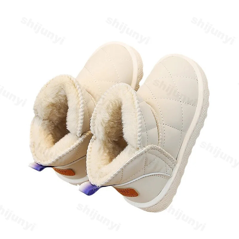 Fiúk Lányok Téli Meleg Cipők 2024 Új Gyermek hócsizmák Gyerek Alkalmi Cipők Csúszásgátló szabadtéri lábbelik plusz kasmír cipők