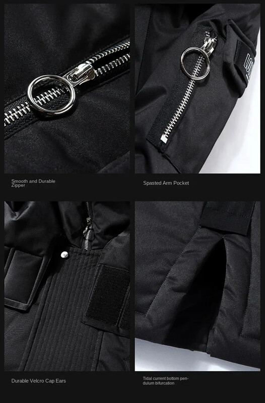 Ziemas liela apkakle vīriešu parka dūnu jaka 2024. gada vidēja garuma vīriešiem, biezināti, silti balti pīļu dūnu vīriešu un sieviešu virsdrēbes