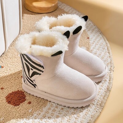 Παιδικά μποτάκια χιονιού Χειμερινά παπούτσια για αγόρια Παιδικά 2024 Νέα παιδικά παιδικά αντιολισθητικά σουέτ μποτάκια με βαμβακερή επένδυση για κορίτσια Μποτάκια 2-7 ετών