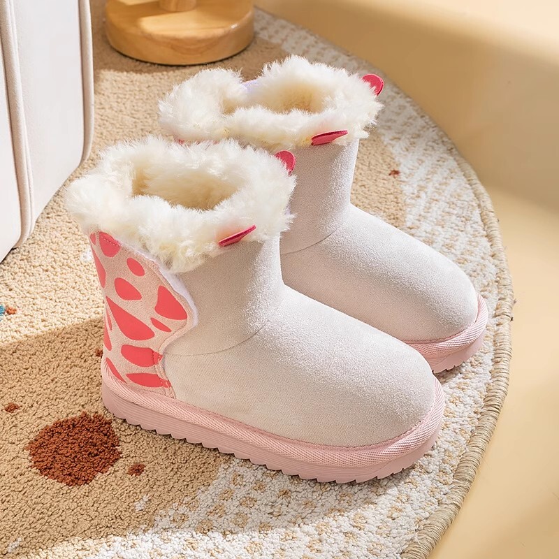 Παιδικά μποτάκια χιονιού Χειμερινά παπούτσια για αγόρια Παιδικά 2024 Νέα παιδικά παιδικά αντιολισθητικά σουέτ μποτάκια με βαμβακερή επένδυση για κορίτσια Μποτάκια 2-7 ετών