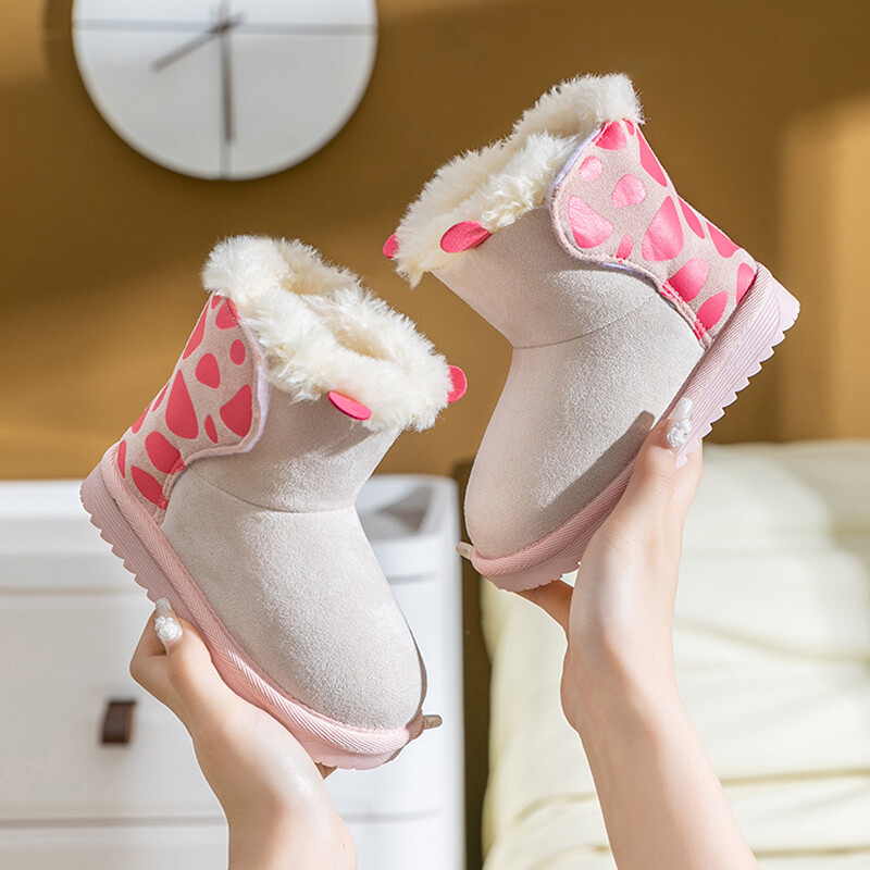 Παιδικά μποτάκια χιονιού Χειμερινά παπούτσια για αγόρια Παιδικά 2024 Νέα παιδικά παιδικά αντιολισθητικά σουέτ μποτάκια με βαμβακερή επένδυση για κορίτσια Μποτάκια 2-7 ετών