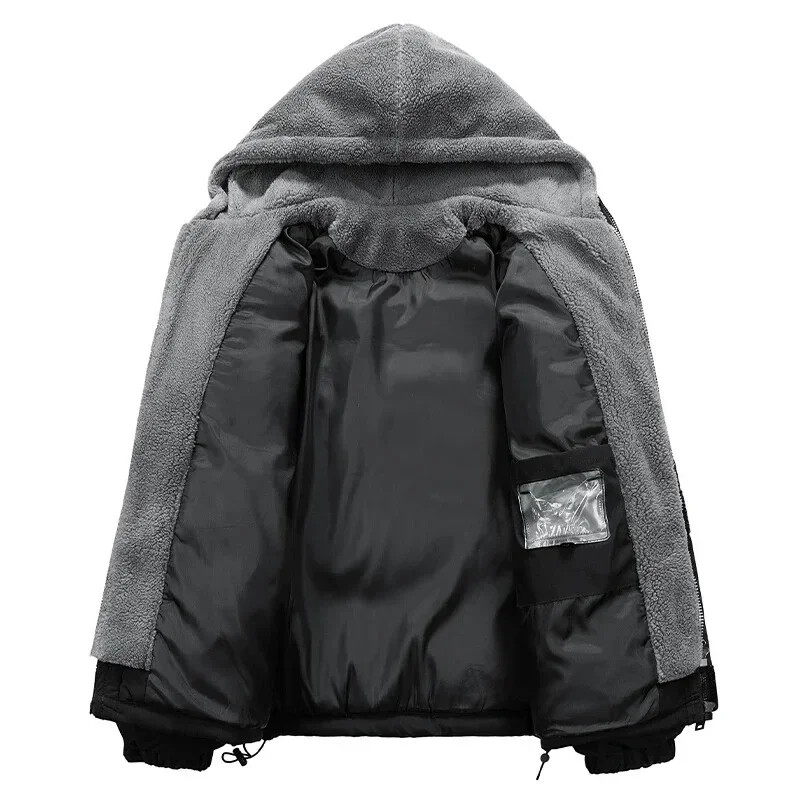 Téli férfi vastag alkalmi kapucnis Parka dzseki férfi polár klasszikus kültéri park kabát férfi sport felsőruházat Parka nagy 7XL 8XL