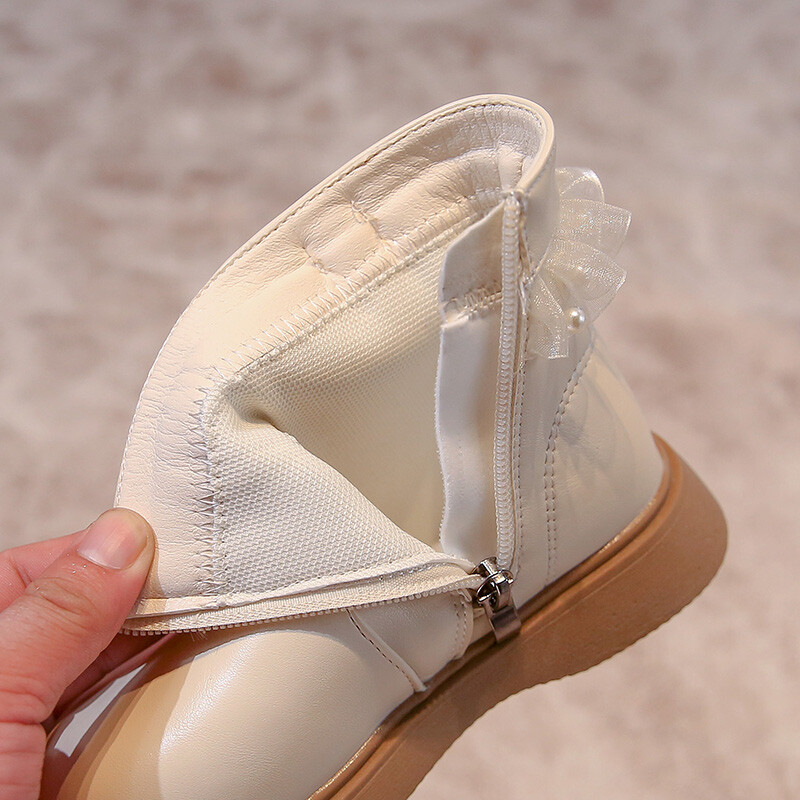 3-18 éves lányok rövid csizmák íjgyöngy lányok bőrcipő négy évszak divat száz gyerek baba Martin csizma cipő