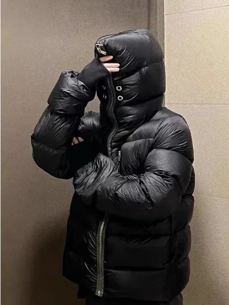 Téli férfi és női RO stílusú cápafejes kabát Kiváló minőségű kacsatoll meleg, laza high street trendi kabát férfi