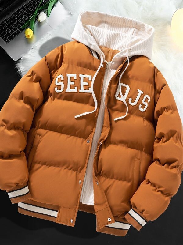 Őszi téli dzseki férfi új szélálló, hidegálló kabát Utcai ruházat Alkalmi divat kapucnis dzseki férfi vastag termál pamut kabát