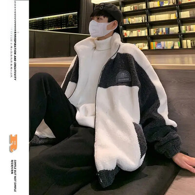 Sügistalvine paksendatud fliisvoodriga meeste puuvillane mantel Lahti istuv polsterdatud jope Trendikas Korea stiilis puuvillase polsterdatud mantel meestele