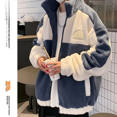 Sügistalvine paksendatud fliisvoodriga meeste puuvillane mantel Lahti istuv polsterdatud jope Trendikas Korea stiilis puuvillase polsterdatud mantel meestele