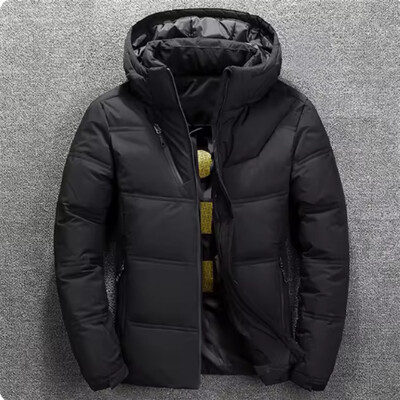 FGKKS 2024 Kvalitatīva zīmola vīriešu dūnu jaka Plāna bieza silta vienkrāsaina mēteļi ar kapuci Modes ikdienas dūnu jakas vīriešiem