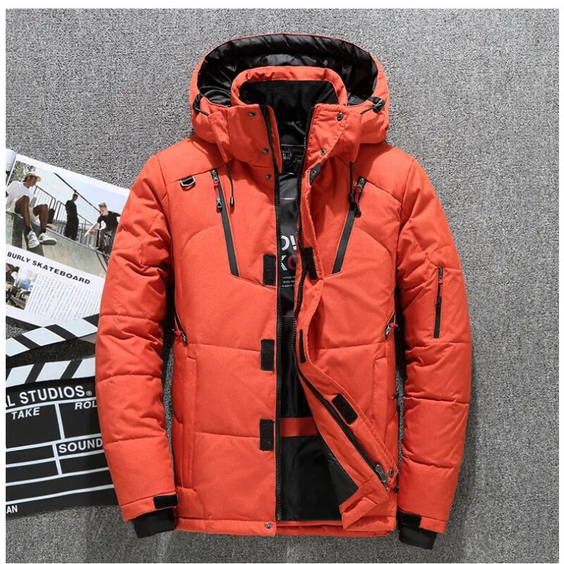 Jachetă de iarnă pentru bărbați de top 2023 Parka albă din puf de rață, ocazional, cu pene de gâscă, haină de iarnă pentru bărbați. Jachete groase, calde, impermeabile